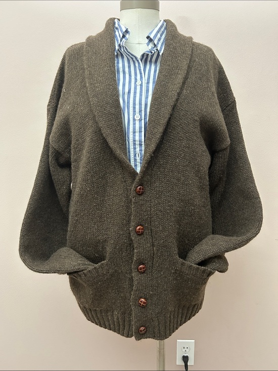 Eddie Bauer Other - VTG Eddie Bauer Shawl Collar Button-Up Wool Cardigan Sweater Brown size M